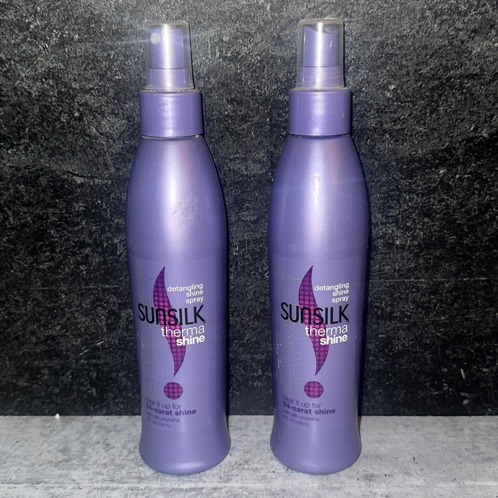 2 Lot Sunsilk Thermashine Detangling Shine Spray 8 oz